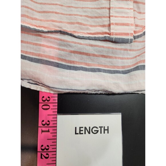 A New Approach Womens XL Pink Shirt Button up Stripes Preppy Feminine Soft Girl - Picture 15 of 16